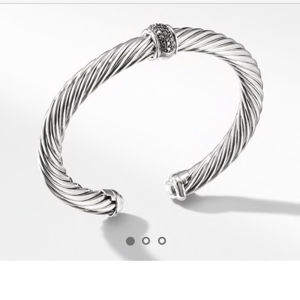 DAVID YURMAN Beautiful black diamond cuff bracelet - Picture 4 of 6